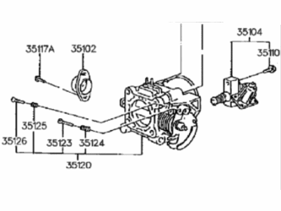 1991 Hyundai Sonata Throttle Body - 35100-32650