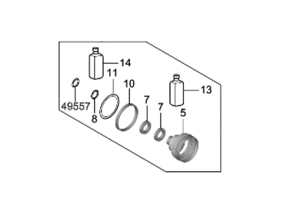 Hyundai 497L4-IB000 BOOT KIT-WHEEL SIDE,LH