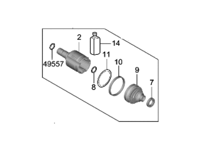 Hyundai Elantra N CV Joint - 497L3-IB000