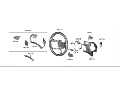 2023 Hyundai Sonata Hybrid Steering Wheel - 56100-L1570-NNB