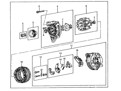 1986 Hyundai Excel Alternator - 37300-21201