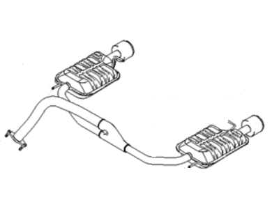 2004 Hyundai Tiburon Muffler - 28700-2C450