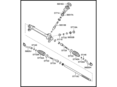 Hyundai Sonata Rack And Pinion - 56500-C2700