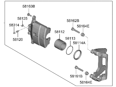 Hyundai Elantra N Brake Caliper - 58190-IBA00