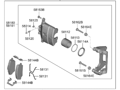 Hyundai Elantra N Brake Caliper - 58110-IB000