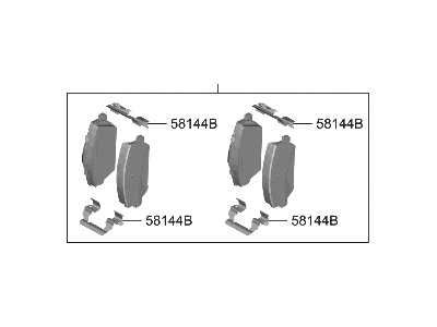 Hyundai 58101-IBA00 PAD KIT-FRONT DISC BRAKE