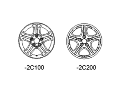 Hyundai 52910-2C400 Refurbished Alloy Wheel Rim