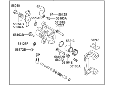 Hyundai 58310-2CA30 Caliper Kit-Rear Brake,LH
