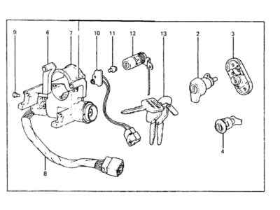 1989 Hyundai Excel Door Lock Cylinder - 81905-21040