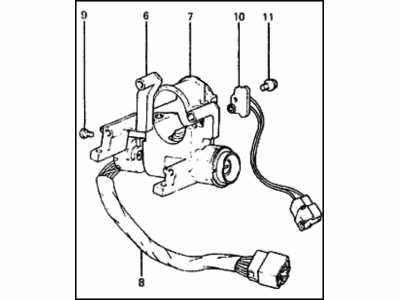 1989 Hyundai Excel Ignition Lock Cylinder - 81900-21100