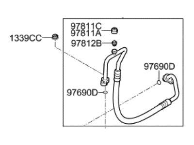 2017 Hyundai Genesis G80 A/C Hose - 97762-B1310