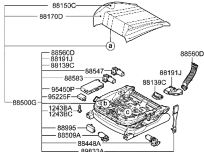 Hyundai 88107-B1420-TWR Cushion Assembly-Front Seat,Driver