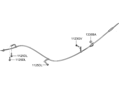 Hyundai 59760-IB000 CABLE ASSY-PARKING BRAKE,LH