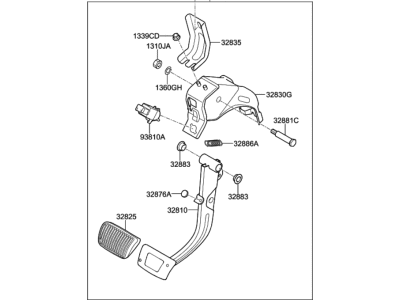 2017 Hyundai Tucson Brake Pedal - 32800-D9150