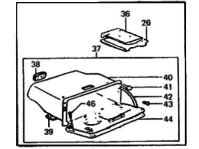 1986 Hyundai Excel Glove Box - 84705-21110-EB