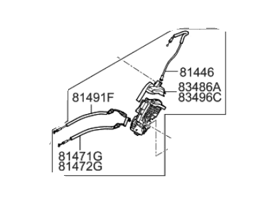 Hyundai Genesis G80 Door Latch Assembly - 81410-B1010