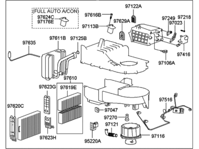 2004 Hyundai Santa Fe Evaporator - 97601-26000