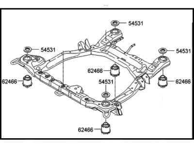 2009 Hyundai Santa Fe Front Cross-Member - 62400-0W000