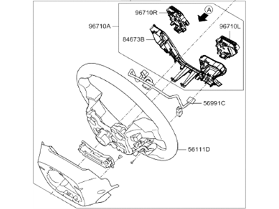 Hyundai 56100-C2100-TRY Steering Wheel Assembly