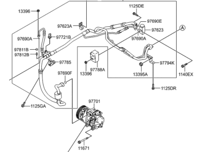 2014 Hyundai Santa Fe A/C Hose - 97759-2W800