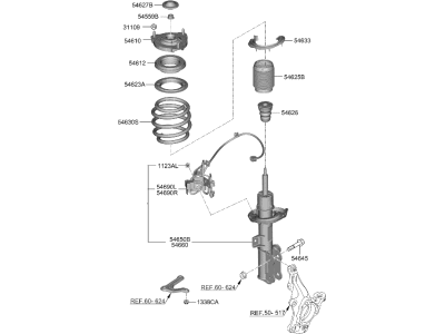 Hyundai 54605-IB000 SHOCK ABSORBER ASSY-FRONT,LH