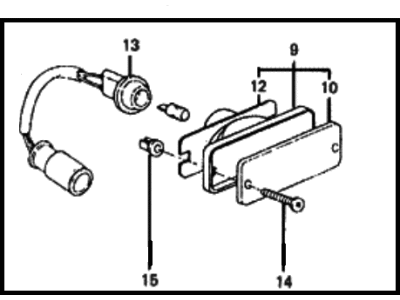 Hyundai 92306-21551 Lamp Assembly-Reflex Reflector & Side Marker Front,R