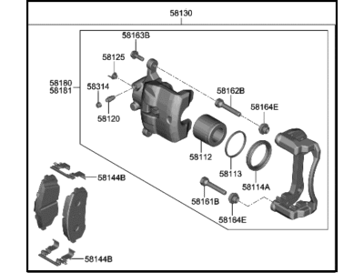 2021 Hyundai Elantra Brake Caliper - 58130-AB000