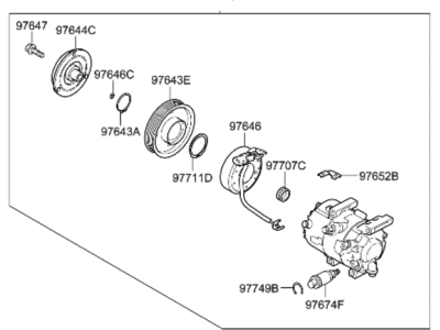 Hyundai 97701-IB000 COMPRESSOR ASSY