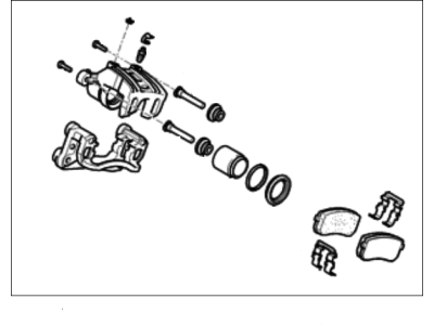 2006 Hyundai Entourage Brake Caliper - 58230-4D550