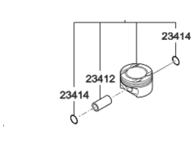 Hyundai 23041-3C962 Piston & Pin & Snap Ring Assembly