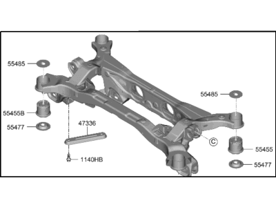 2023 Hyundai Palisade Rear Crossmember - 55405-S8AB0