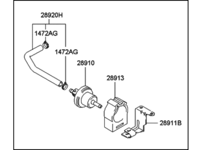 2002 Hyundai Accent PCV Hose - 28914-22601