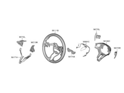 2022 Hyundai Elantra Steering Wheel - 56110-AA180-RED