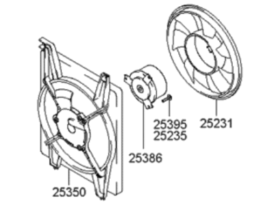 2006 Hyundai Elantra Fan Motor - 25380-2D001