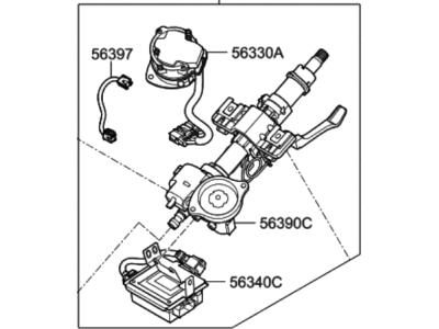 Hyundai Tucson Steering Column - 56310-D3050