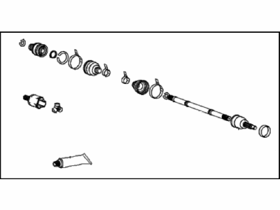 2001 Hyundai Sonata Drive Shaft - 49500-38452