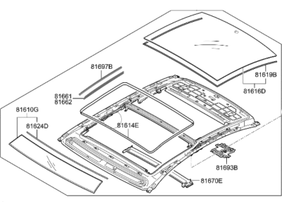 Hyundai Genesis G80 Sunroof - 81610-B1101