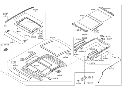 Hyundai Genesis G80 Sunroof - 81600-B1101-SG2