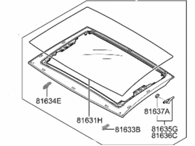 Hyundai Genesis G80 Sunroof - 81630-B1101