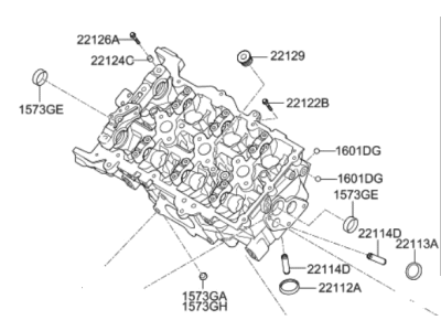 2019 Hyundai Genesis G80 Cylinder Head - 543G5-3LA0A