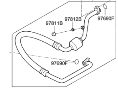 2017 Hyundai Genesis G80 A/C Hose - 97763-B1710