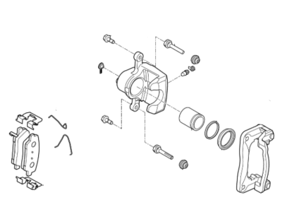 2021 Hyundai Genesis G70 Brake Caliper - 58210-J5500-YKG