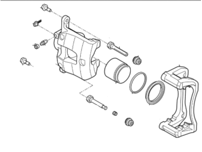 2021 Hyundai Genesis G70 Brake Caliper - 58190-J5A51-YKG