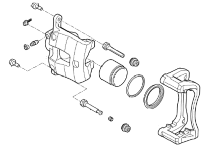 2021 Hyundai Genesis G70 Brake Caliper - 58130-J5510-YKG