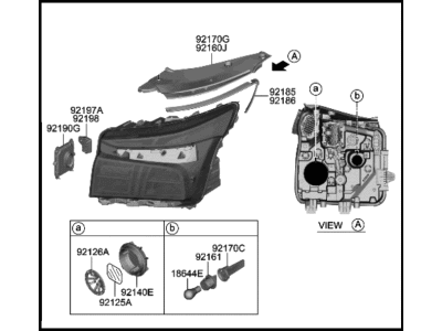 Hyundai 92101-GA000 LAMP ASSY-HEAD,LH