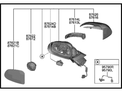 2023 Hyundai Santa Fe Hybrid Car Mirror - 87610-S2420