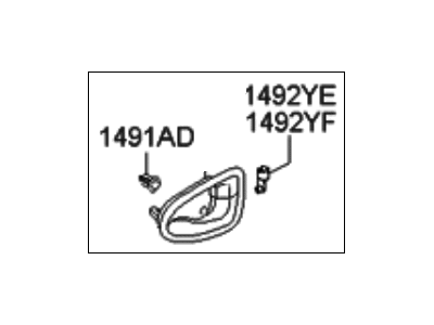 Hyundai 82620-25000 Interior Door Handle Assembly, Right