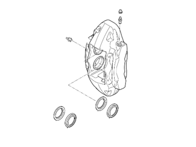 2021 Hyundai Genesis G70 Brake Caliper - 58180-J5A51-YKG