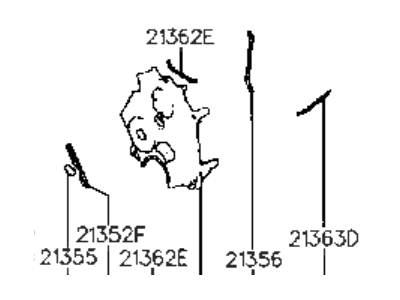 1995 Hyundai Sonata Timing Cover - 21350-35000