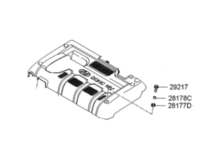 Hyundai Tucson Engine Cover - 29240-23680